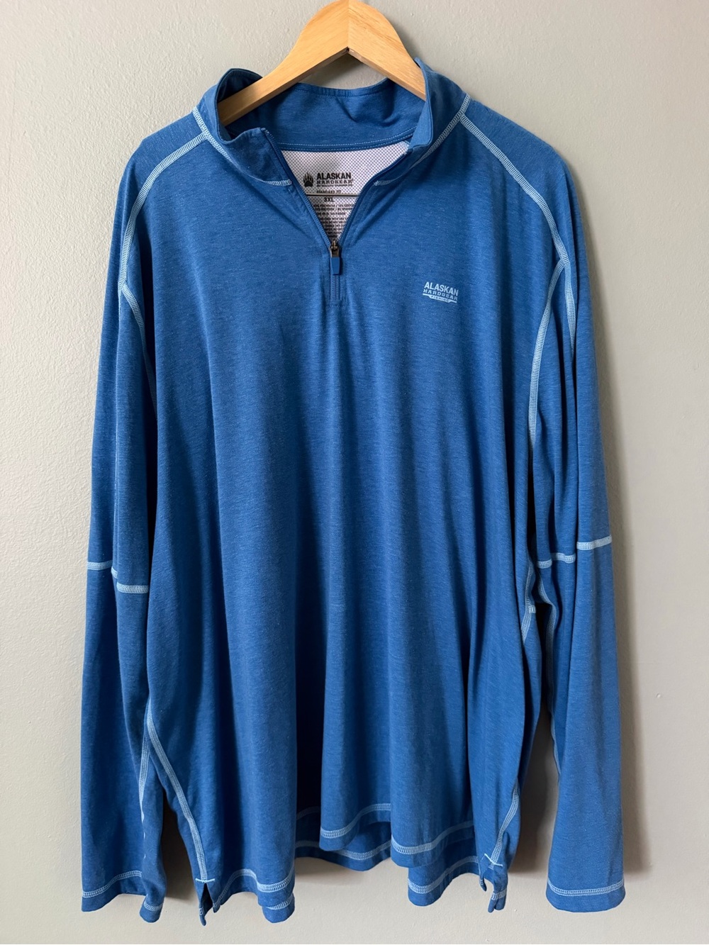 Alaskan Hardgear Blue Ventilated 1/4 Zip Performance Pullover Men’s 3XL